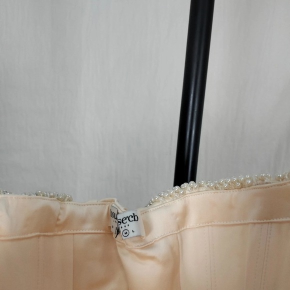 House of CB Nalita Vintage Cream Embellished Strapless Dress/Size M-US 6-8 - Picture 8 of 13